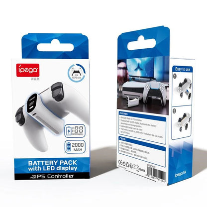 باور بانك Ipega PS5 DualSense PG-P5042 بسعة 2000 مللي أمبير في الساعة لجهاز PlayStation 5