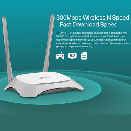 راوتر TP-Link اللاسلكي N بسرعة 300 ميجابت في الثانية TL-WR841N