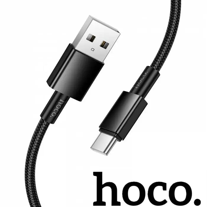 HOCO X119 USB Type-C Fast Charging Cable | 1 Meter | Nylon Braided | 3A High-Speed Charge | Aluminum Alloy Connector | Durable & Lightweight