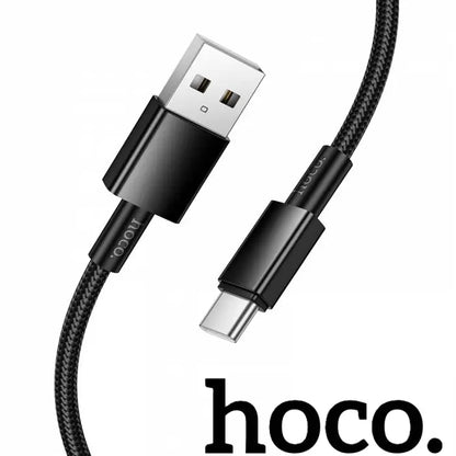 HOCO X119 USB Type-C Fast Charging Cable | 1 Meter | Nylon Braided | 3A High-Speed Charge | Aluminum Alloy Connector | Durable & Lightweight
