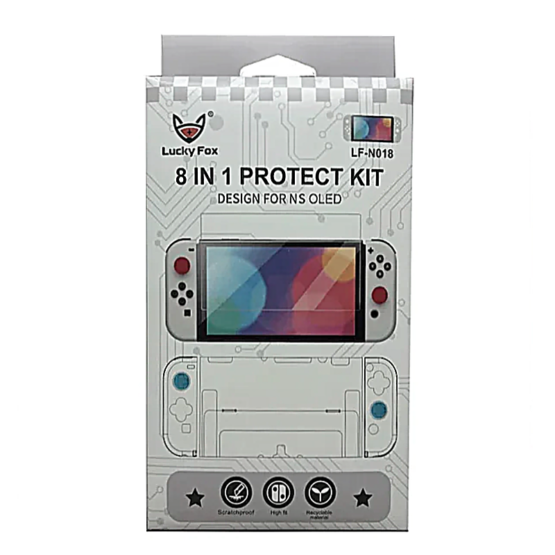 Lucky Fox Protect Kit 8 in 1 for Nintendo Switch OLED Model (LF-N018)