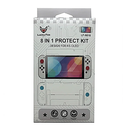 Lucky Fox Protect Kit 8 in 1 for Nintendo Switch OLED Model (LF-N018)