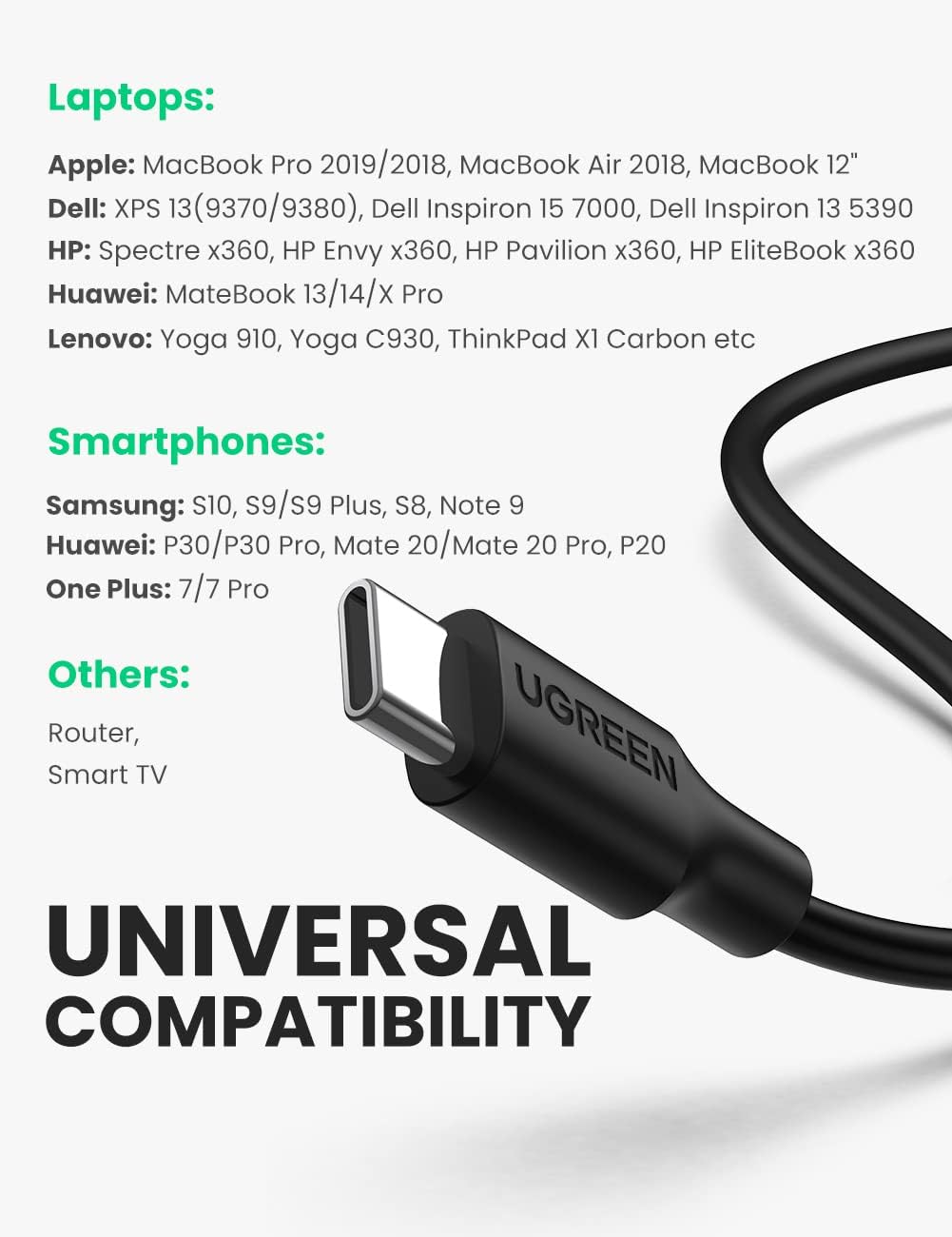 UGREEN SATA to USB C Adapter Cable for 2.5″ SSD and HDD Hard Drive Connector 5Gbps Support SATA III UASP Thunderbolt 3 Compatible with Samsung Seagate WD Hitachi Toshiba, MacBook Pro/Air | 70610