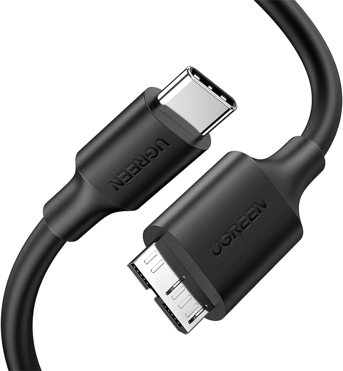 UGREEN USB C to USB 3.0 Micro B Cable, Fast Charging and Data Sync Transfer Cord, Compatible with Samsung Galaxy S5 Note 3 Seagate WD Toshiba External Hard Drive Camera, 1 Meter