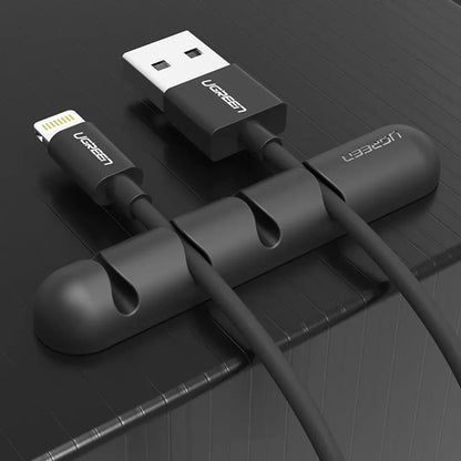 UGREEN 7 Slots Cable Organizer – Silicone USB Cable Winder – Flexible Cable Management Clips – Cable Holder for Mouse Headphone Earphone