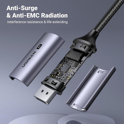 UGREEN USB C To DisplayPort 1.4 Cable 3 meters Supporting 8K@60Hz, 4K@240Hz, 32.4Gbps Bandwidth, HDR, MST Daisy Chain, VRR, ALLM, Braided Aluminum Design, Compatible With Thunderbolt 4/3 Devices