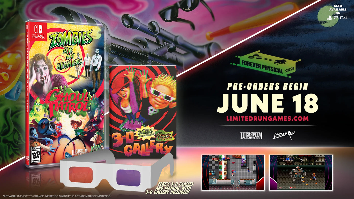 Zombies Ate My Neighbors & Ghoul Patrol Collector's Edition (Limited Run Games #112) - Nintendo Switch