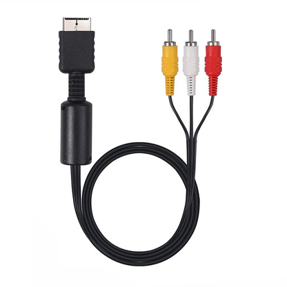 AV Cable For PS1 PS2 PS3 - Black