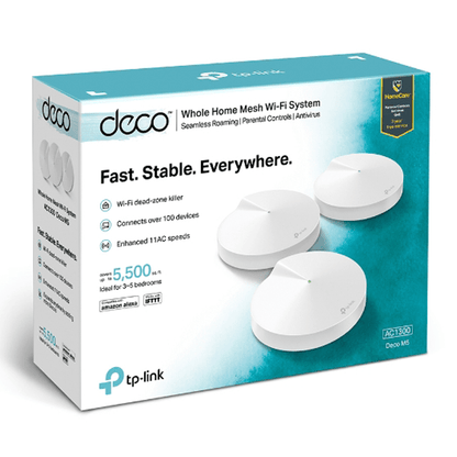 TP-Link Deco M5 Mesh WiFi System - Up to 5,500 sq. ft. Whole Home Coverage and 100+ Devices,WiFi Router/Extender Replacement | 3-Pack