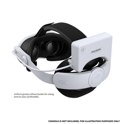 حزام رأس قابل للتعديل من DOBE وبطارية قابلة لإعادة الشحن بقوة 37000 ميلي واط/ساعة لجهاز Meta Quest 3 / Meta Quest 3S 