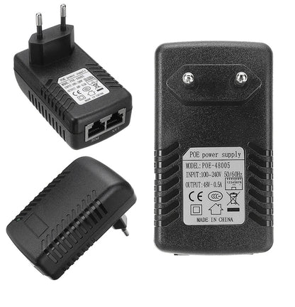 DC 24V 1A Wall EU Plug POE Injector RJ45 Ethernet Adapter Supports IP Phone Camera Switch Power Supply