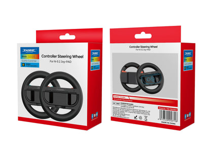 حامل مقبض عجلة القيادة لوحدة تحكم Joy-Con اليسرى واليمنى من DOBE Racing Wheel لجهاز Switch 2