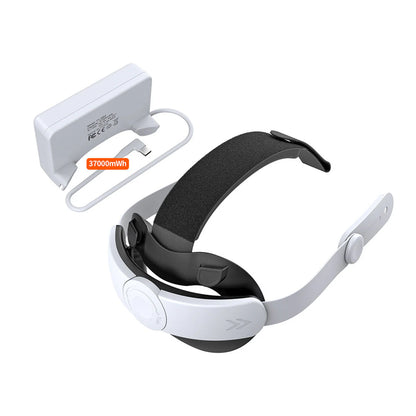 حزام رأس قابل للتعديل من DOBE وبطارية قابلة لإعادة الشحن بقوة 37000 ميلي واط/ساعة لجهاز Meta Quest 3 / Meta Quest 3S 
