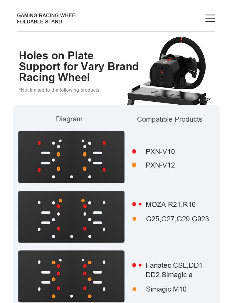 PXN A10 Foldable Steering Wheel Stand (Stand Only)