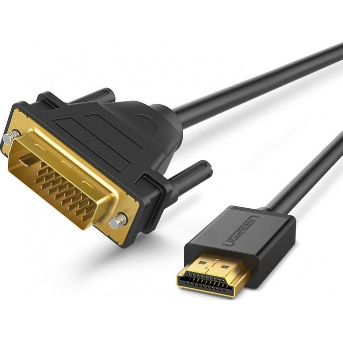 UGREEN Cable Adapter DVI 24 + 1 pin (male) TO  HDMI (male) – FHD 60 Hz – 1.5 m – Black (HD106 11150)