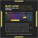 Onikuma G38 98 Keys RGB Wired Mechanical Keyboard