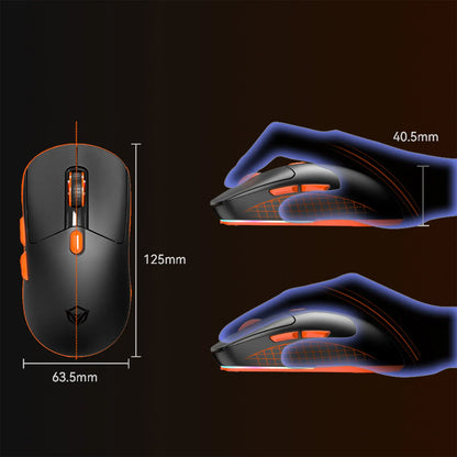Meetion GW38 Wireless Tri-Mode Mouse with Magnetic Charging Dock - Black | White