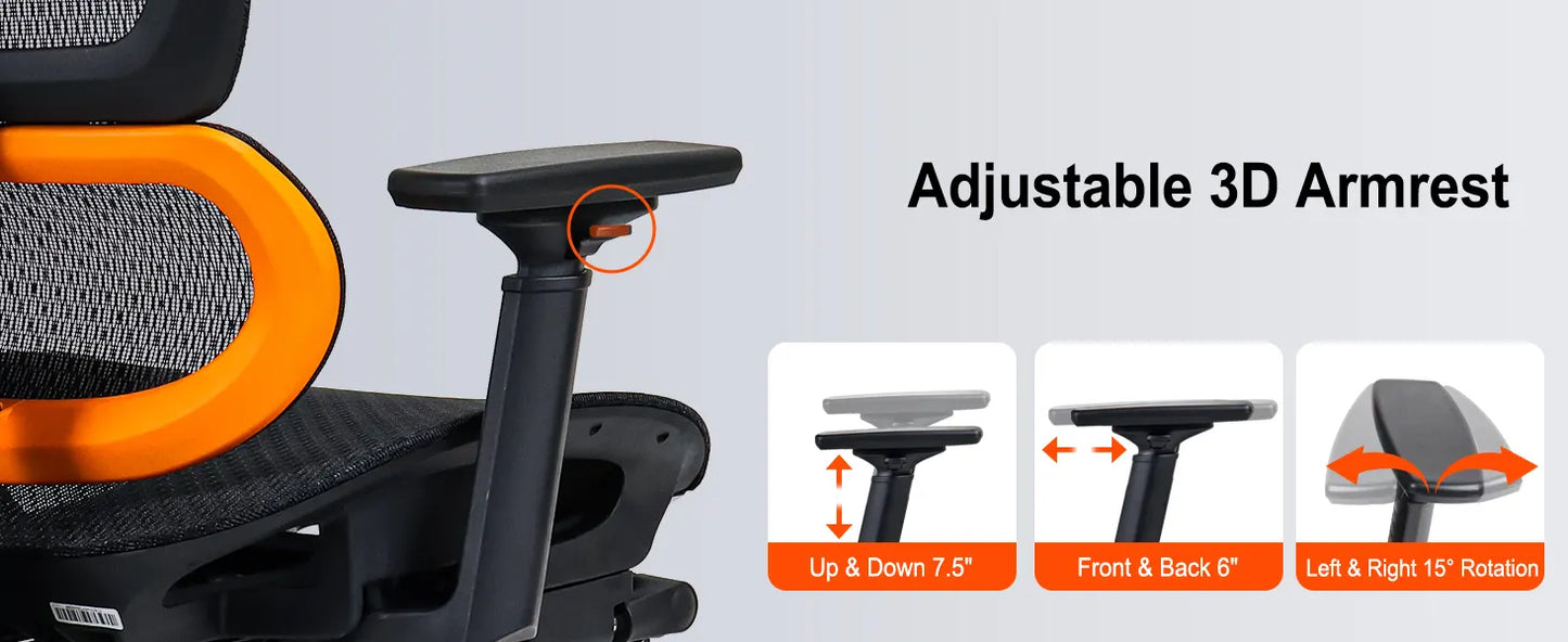 Meetion CHR31 Breathable Ergonomic Gaming E-Sport Chair with Footrest