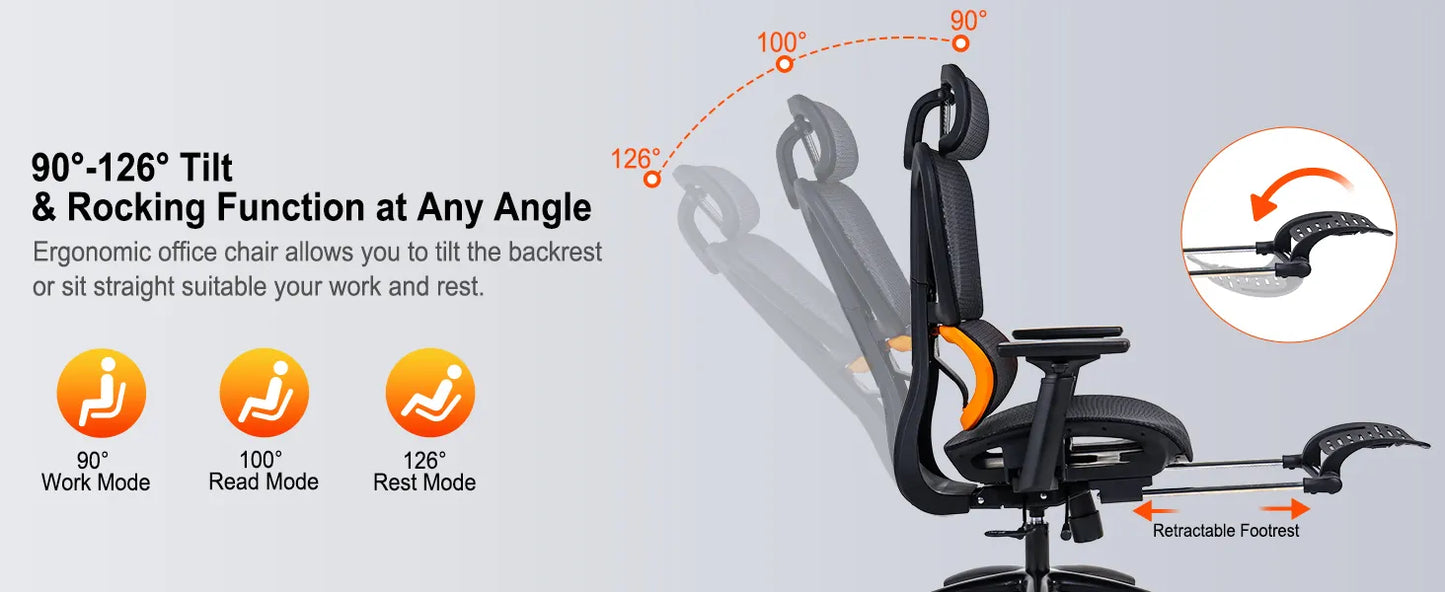 Meetion CHR31 Breathable Ergonomic Gaming E-Sport Chair with Footrest
