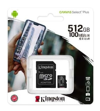 Kingston microSDXC Canvas Select Plus A1 Class 10 UHS-I 32GB | 64GB | 128GB | 256GB | 512GB