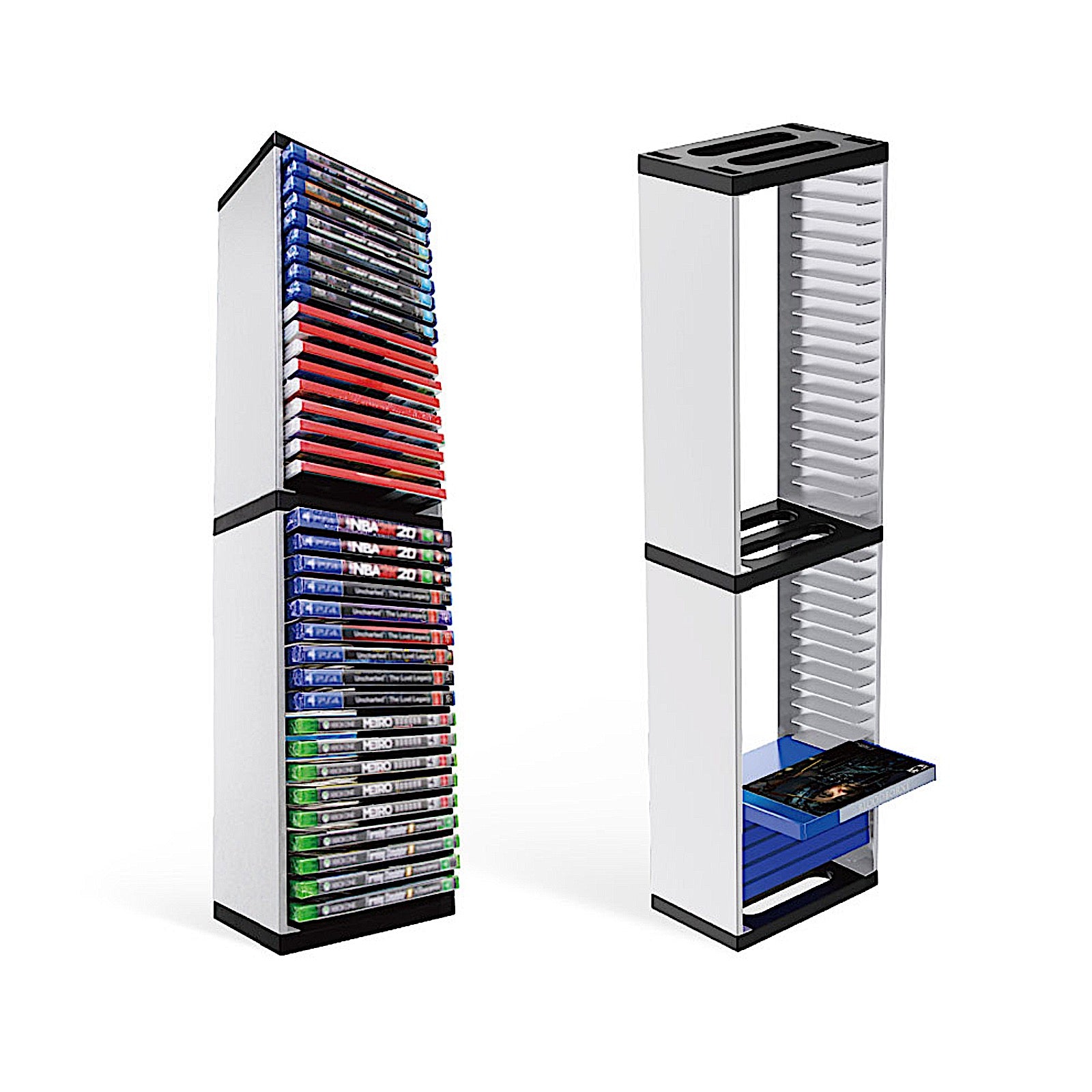 Game Disc Stack Dobe Game Storage Stand For (36 Physical Gaming Discs) PS4 | PS5 | Xbo ...