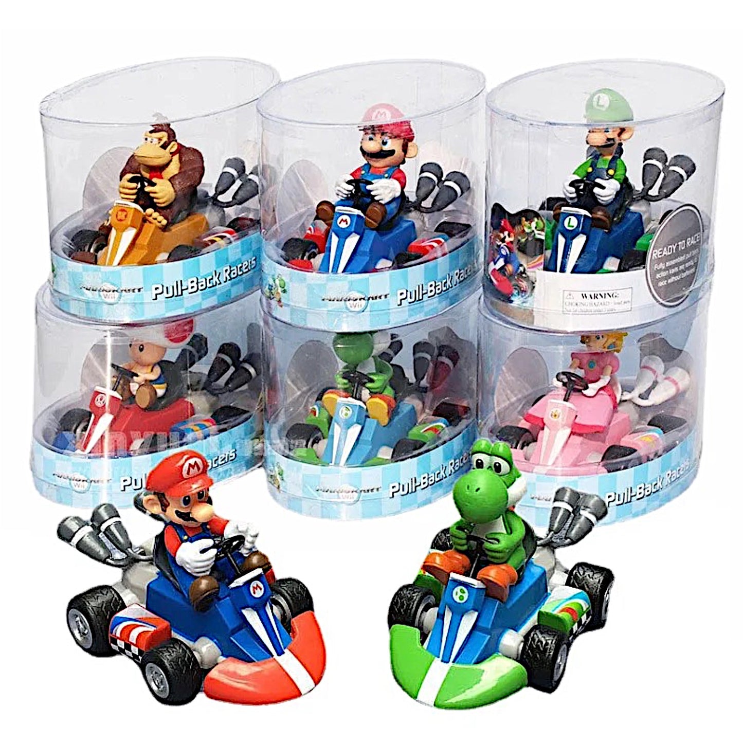 Mario Kart Pull Back Racer Toys - 7 Models