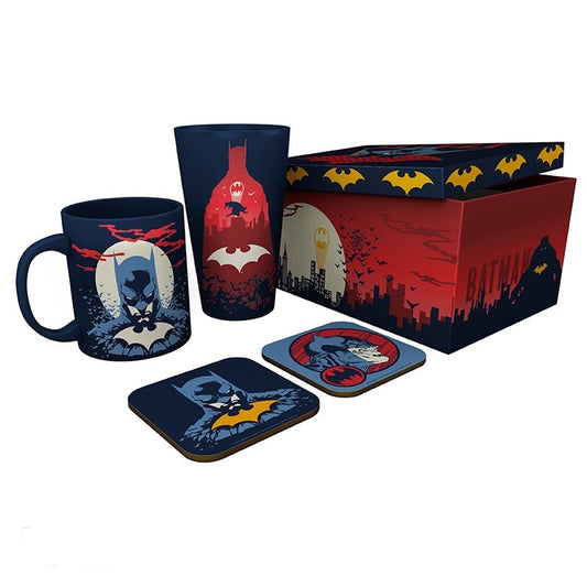 DC COMICS Batman Gift Set Glass + Mug + 2 Coasters Glow