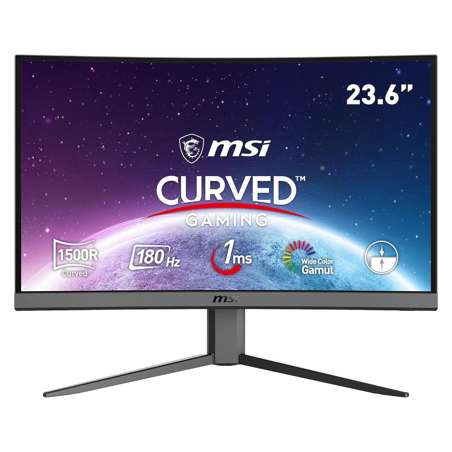 MSI G24C4 E2 24 Inch Fhd Curved Gaming Monitor - 1500R 1920 X 1080 Va Panel, 180Hz / 1Ms, Black