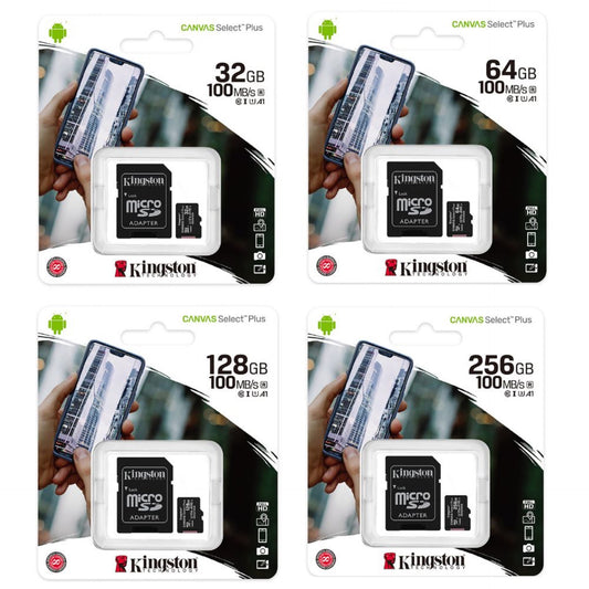 Kingston microSDXC Canvas Select Plus A1 Class 10 UHS-I 32GB | 64GB | 128GB | 256GB