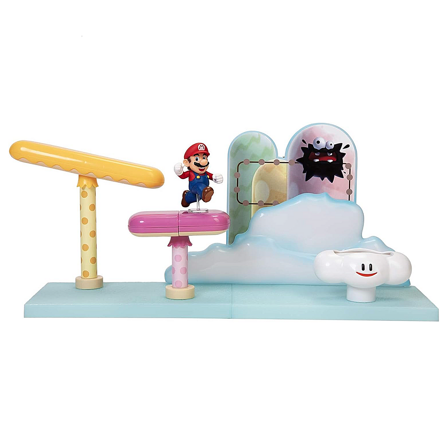 Super Mario Cloud World Diorama Set with 2.5" Running Mario Action Figure