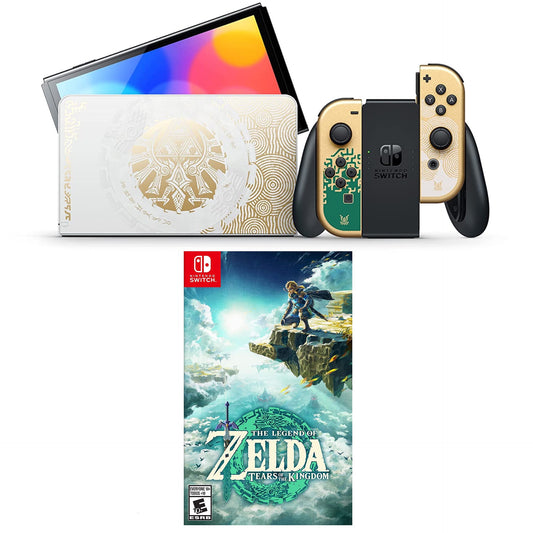 Nintendo Switch OLED – The Legend of Zelda: Tears of the Kingdom Edition With Zelda TOTK Game Bundle