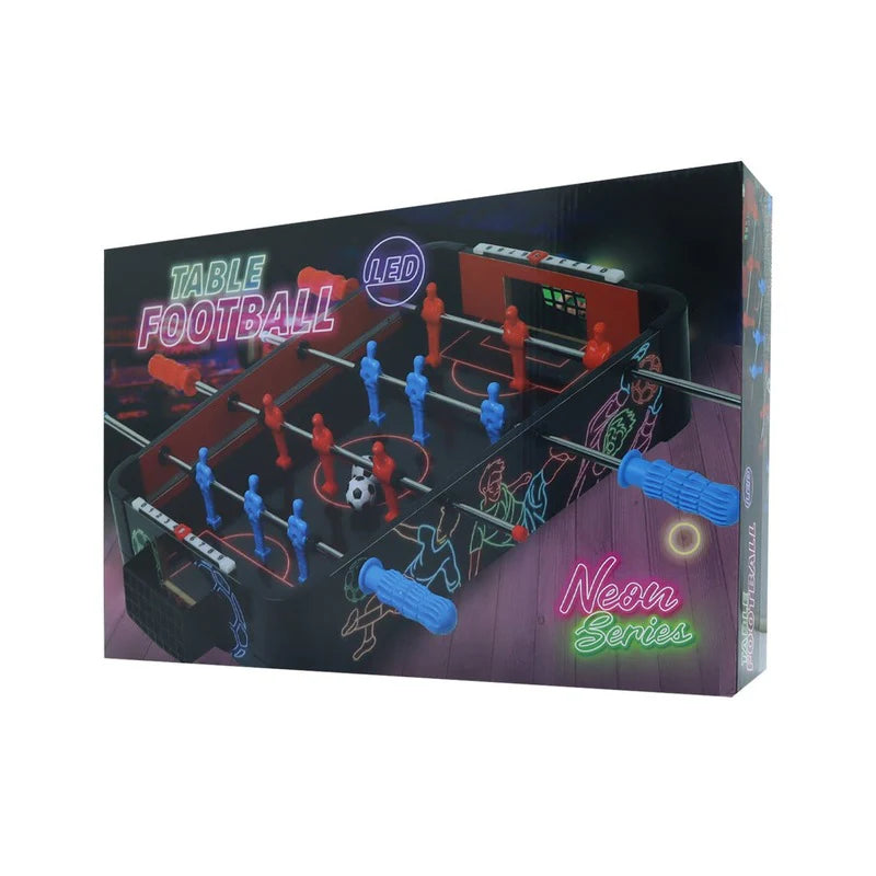 Mini Football/ Soccer Fooseball Table Game For Kids LED Neon 2 Player