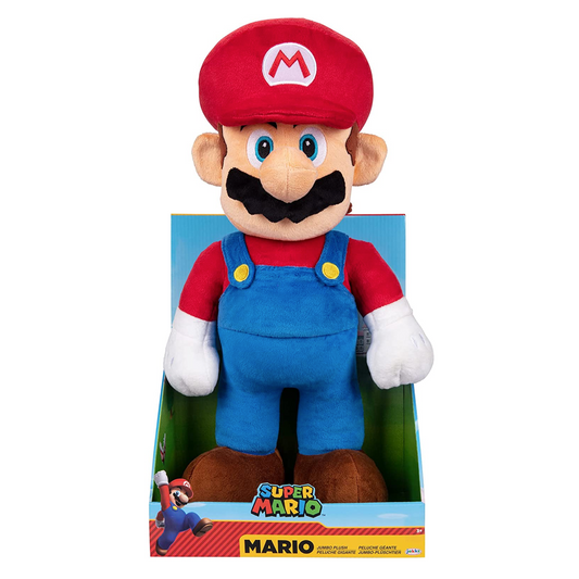 Super Mario Mario Jumbo Plush Collectible Stuffed Toy Figure - 20 Inches Tall!