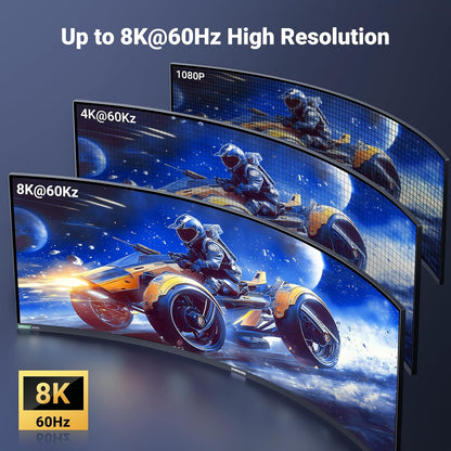 UGREEN 8K Micro HDMI To HDMI Cable 2-meters, HDMI 2.1 48Gbps, 8K@60Hz, 4K@240Hz, HDR eARC Dolby Atmos , Braided Aluminum Shell , Ultra High Speed | HD164 15517