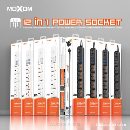 MOXOM Extension Heavy Duty Wire Plug With Usb A & Type C Port ST16 Power Strip Socket Extention Cord