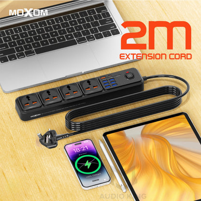 MOXOM Extension Heavy Duty Wire Plug With Usb A & Type C Port ST16 Power Strip Socket Extention Cord