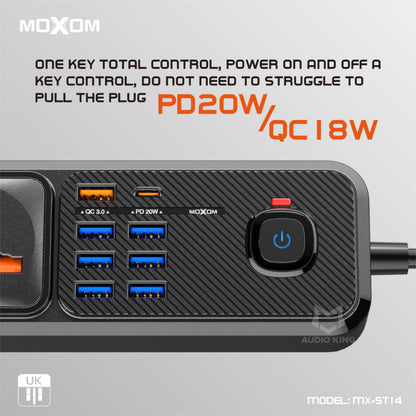 MOXOM Extension Heavy Duty Wire Plug With Usb A & Type C Port ST16 Power Strip Socket Extention Cord