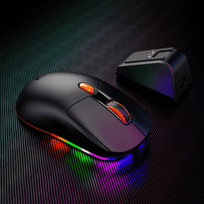 Meetion GW38 Wireless Tri-Mode Mouse with Magnetic Charging Dock - Black | White