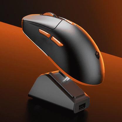 Meetion GW38 Wireless Tri-Mode Mouse with Magnetic Charging Dock - Black | White