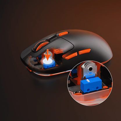 Meetion GW38 Wireless Tri-Mode Mouse with Magnetic Charging Dock - Black | White