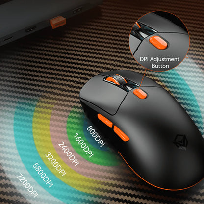 Meetion GW38 Wireless Tri-Mode Mouse with Magnetic Charging Dock - Black | White