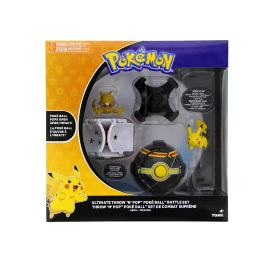 Pokemon Throw 'n' Pop Pokeball Ultimate Throw 'N' Pop Poke Ball Battle Set [Pikachu & Abra]