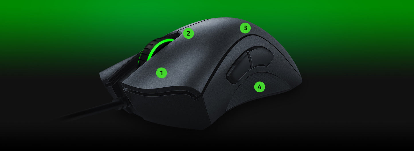 Razer DeathAdder Essential Wired Gaming Mouse - White