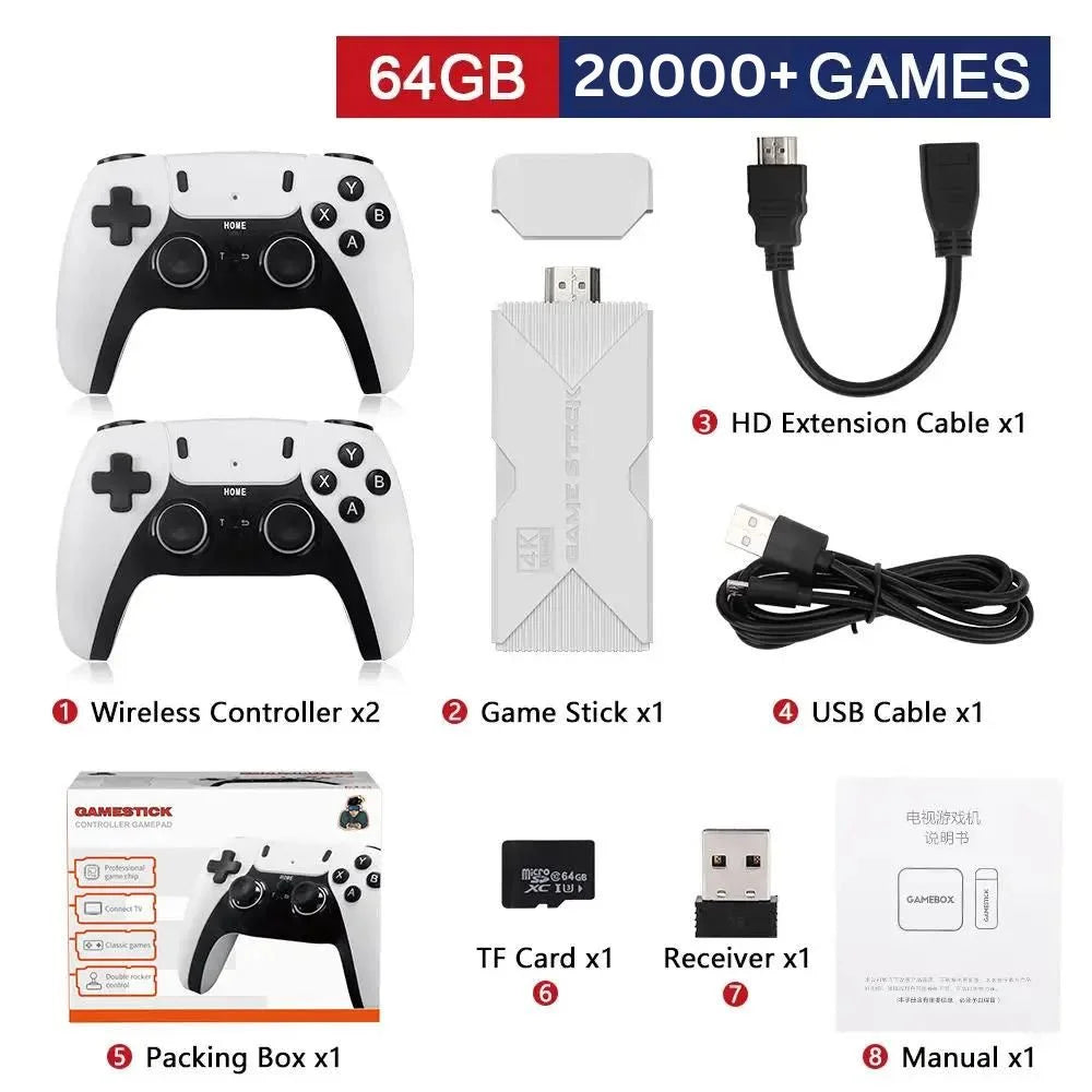 4K Advance Retro Gaming Console: PS5-Like Controllers, 20,000+ Games