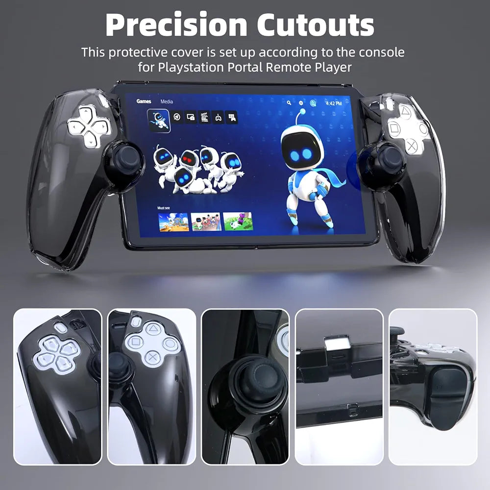 Lucky Fox PlayStation Portal, PS Portal Crystal Case | Cover - Transparent Black