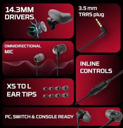 HyperX Cloud Earbuds III - Black | Red