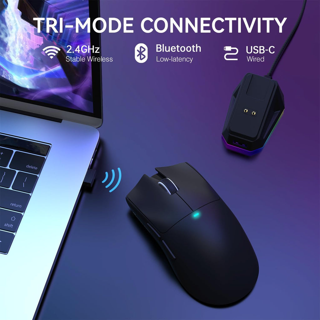 ATTACK SHARK X11 Tri-Mode Wired/Wireless Gaming Mouse - Black