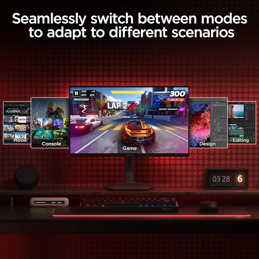 KOORUI G2741L 27" Dual Mode Gaming Monitor, 4K UHD 160Hz & FHD 320Hz, Fast IPS, 95% DCI-P3, HDR400, HDMI 2.1/DP 1.4, VESA Gaming Monitor
