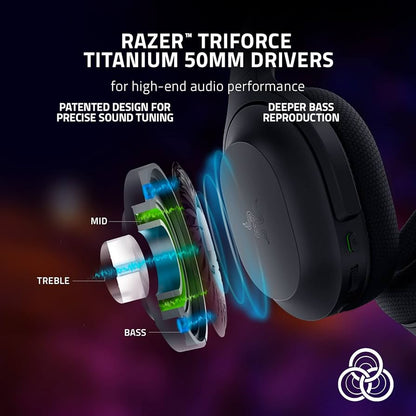 Razer Barracuda 2.4GHz Wireless + Bluetooth Gaming Headset For Mobile, PC, PlayStation, Switch 2, Android, iOS