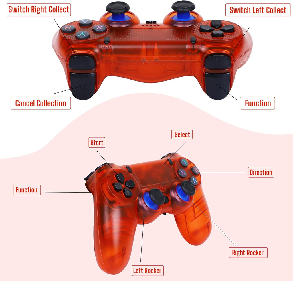 GS5 Mini Game Stick Console, 30000 Pre-installed Games, PSP Games Compatible, 53 Simulators Including GTA Game - Red | Blue | Black